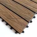 Barefoot Friendly Crack Free Outdoor Patio/ Balcony/ Garden Floor Interlocking Tile Anti-Slip Plastic Wood Tiles WPC Composite Deck Tiles